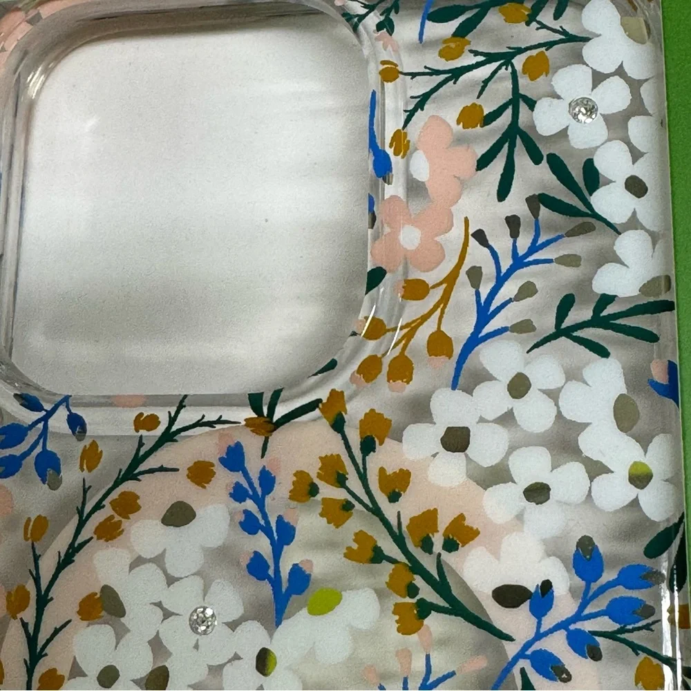♠️SALE FLORAL CRYSTAL IPHONE 14 PMAX or 15 PRO CASE